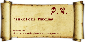 Piskolczi Maxima névjegykártya